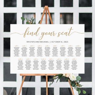 17 Tables Find Your Seat Seating Chart Plan