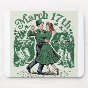 17 th March saint Patrick. Irish Festival Mouse Pad