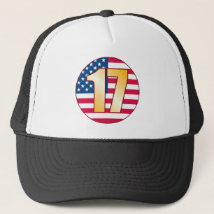 17 USA Gold Trucker Hat