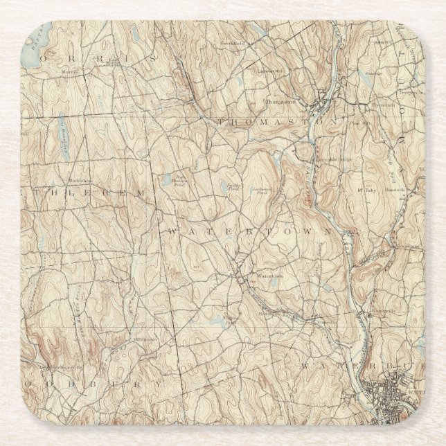 17 Waterbury sheet Square Paper Coaster (Front)