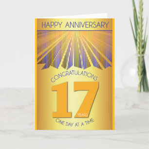 17 Year 12 Step Recovery Anniversary Customized Card