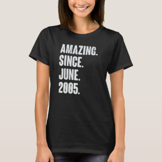 17 Year Old  17th Birthday  Amazing Since June 200 T-Shirt