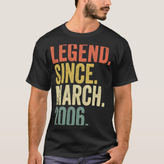 17 Year Old 17th Birthday Legend Since March 2006 T-Shirt