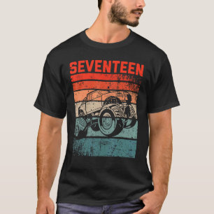 17 Year Old 17th Birthday Monster Truck Boys Girl T-Shirt