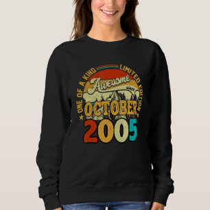 17 Year Old Awesome Since October 2005 17th Birth Sweatshirt
