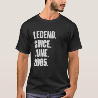 17 Year Old Gift 17Th Birthday - Legend Since June T-Shirt