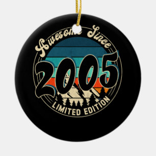 17 Year Old Vintage 17th Year Old Birthday 2005 Ceramic Ornament