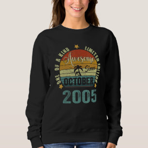 17 Year Old Vintage Awesome Since October 2005 17t Sweatshirt