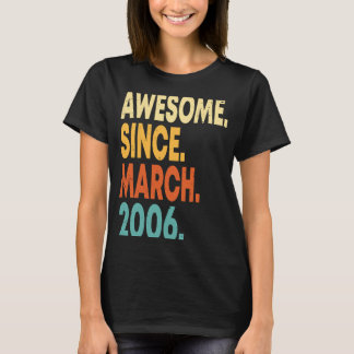 17 Year Old Vintage March 2006 17th Birthday Boy T-Shirt