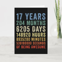 17 Years Of Being Awesome Cool Birthday