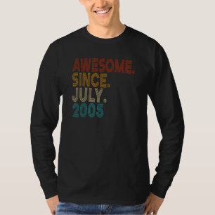 17 Years Old Awesome Since July 2005 17th Birthday T-Shirt
