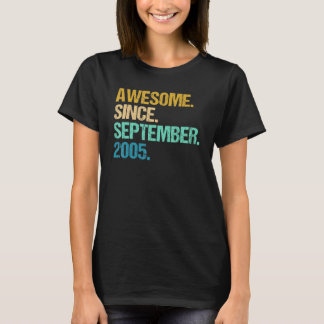 17 Years Old  Awesome Since September 2005 17th 9 T-Shirt