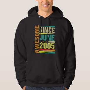 17 Years Old Legend Since June 2005 17th Birthday Hoodie