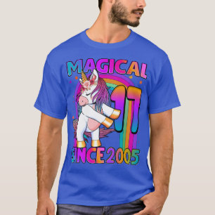 17 Years Old Unicorn Flossing 17th Birthday Girl U T-Shirt