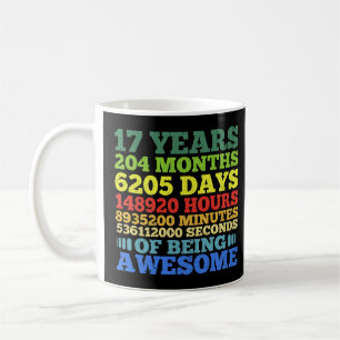 17 Years Old Vintage 17th Birthday 204 Months Coffee Mug