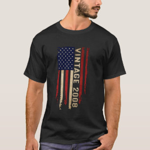 17 Years Old Vintage 2008 Funny 17th Birthday Amer T-Shirt