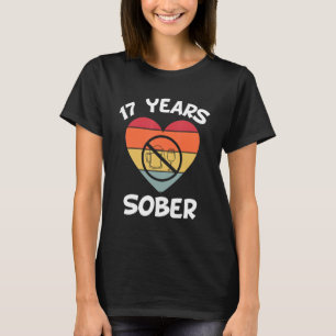 17 Years Sober Recovery Addiction Sobriety Date So T-Shirt