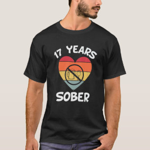 17 Years Sober Recovery Addiction Sobriety Date So T-Shirt