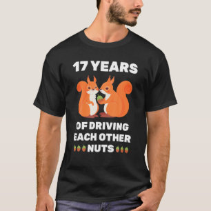 17Th 17-Year Wedding Anniversary Funny Couple For T-Shirt