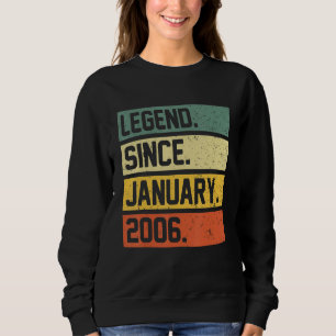 17th Birthday 17 Year Old Legend Since January 20 Sweatshirt