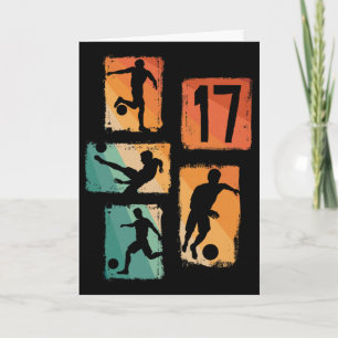 17th Birthday Boy Girl Soccer Player Football 17 Y Card