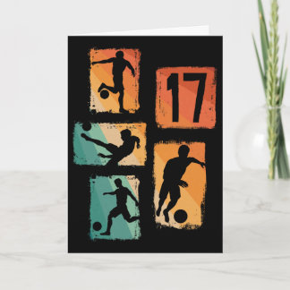 17th Birthday Boy Girl Soccer Player Football 17 Y Card