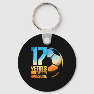 17th Birthday Boy Girl Soccer Player Footll 17 Yea Key Ring