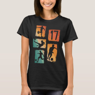 17th Birthday Boy Girl Soccer Player Footll 17 Yea T-Shirt