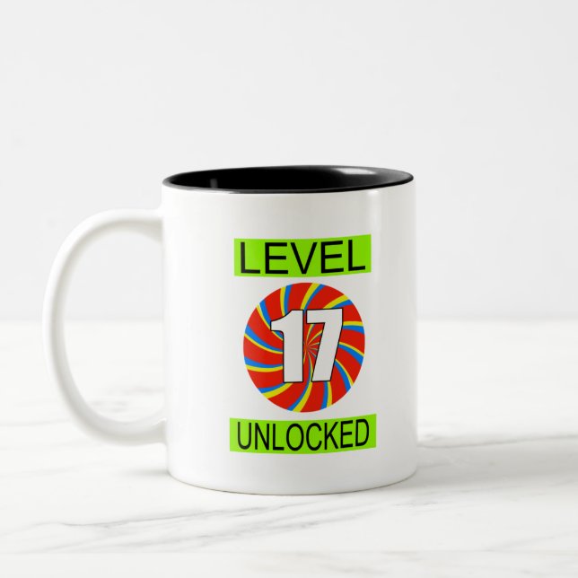 17th Birthday Computer Gamer Two-Tone Coffee Mug (Left)