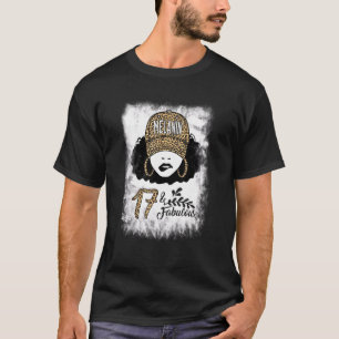 17th Birthday Fabulous Melanin Leopard 17 Year Old T-Shirt