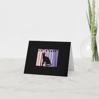 17th Birthday Gift | Cute Cat Lover Gift Card