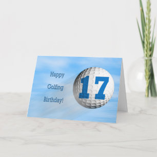 17th birthday golfing card