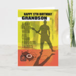 17th Birthday Grandson Modern Design Card<br><div class="desc">17th Birthday Grandson Modern Design</div>