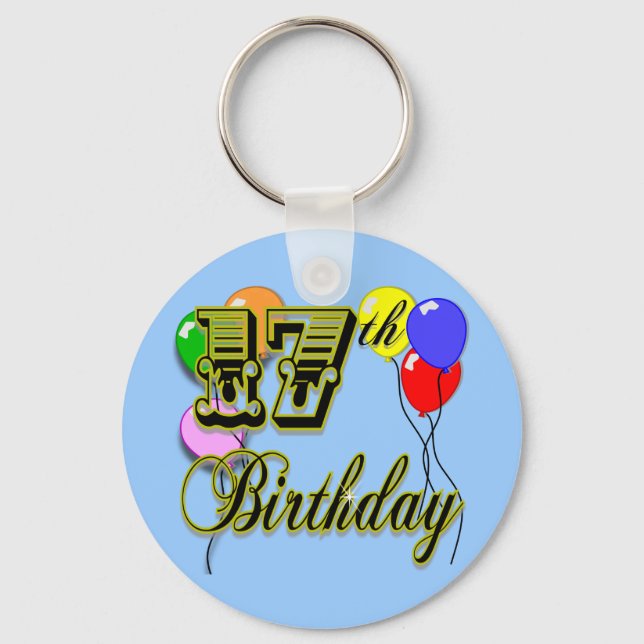 17th Birthday Merchandise Key Ring (Front)