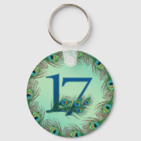 17th birthday or anniversary peacock numbers