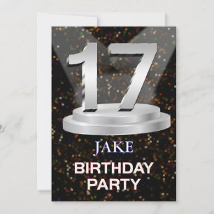 17th Birthday Party Invitation Add a Name