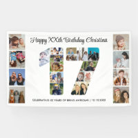 17th Birthday Party Number 17 Photo Collage