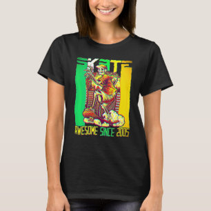 17th Birthday Skateboard Skater Awesome Since 200 T-Shirt