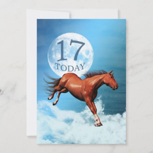 17th birthday Spirit horse party invitation