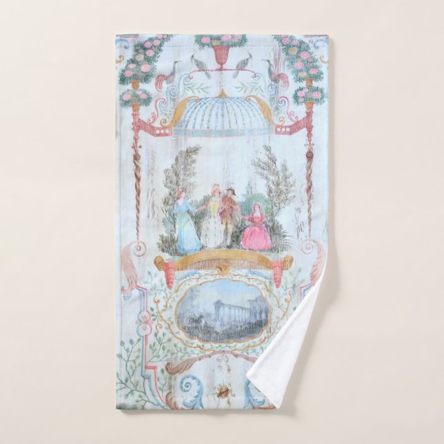  17th Century Art Floral Birds Scenery  Bath Towel Set (Hand Towel)