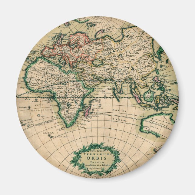 17th Century European Map Magnet (Front)
