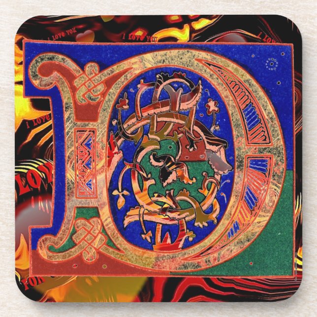 17th Century Letter D Coaster (Front)