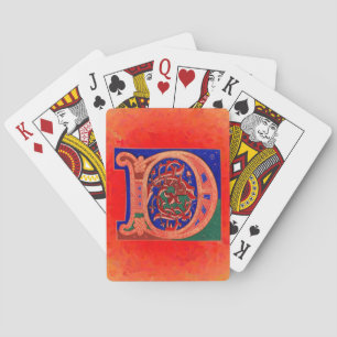 17th Century Letter D Playing Cards