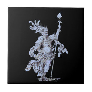 17th century soldier ceramic tile
