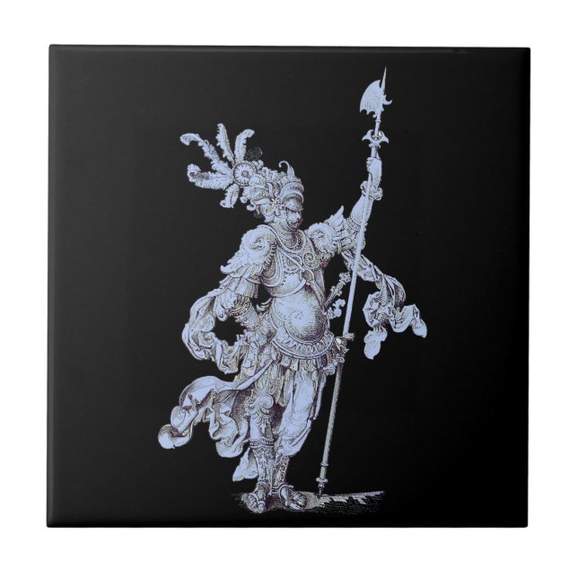17th century soldier ceramic tile (Front)