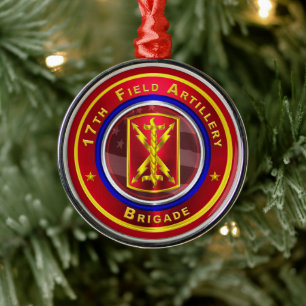 17th Field Artillery Brigade Christmas Metal Ornament