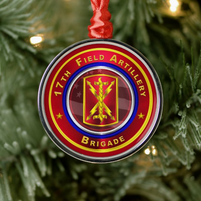 17th Field Artillery Brigade Christmas  Metal Ornament (Tree)