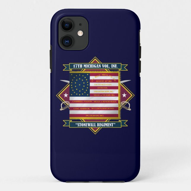 17th Michigan Volunteer Infantry Case-Mate iPhone Case (Back)