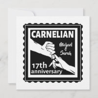 17th wedding anniversary black and white