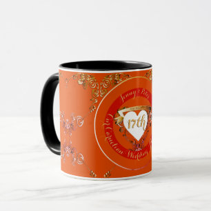 17th Wedding Anniversary Carnelian Colour Mug